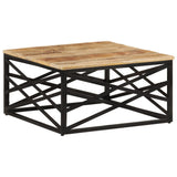 Coffee Table 68x68x35 cm Solid Mango Wood - Low Angle