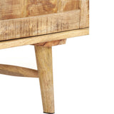 TV Cabinet 140x30x45 cm Solid Mango Wood - 45-Degree Angle