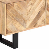 TV Cabinet 140x30x45 cm Solid Mango Wood - Top-Down View