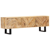 TV Cabinet 140x30x45 cm Solid Mango Wood - Extra Image