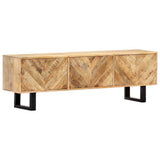 TV Cabinet 140x30x45 cm Solid Mango Wood - Extra Image