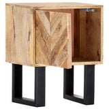 Bedside Cabinet 40x30x50 cm Solid Mango Wood - Front View