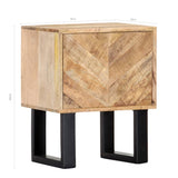 Bedside Cabinet 40x30x50 cm Solid Mango Wood - Rear View