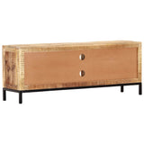 TV Cabinet 118x30x45 cm Solid Mango Wood - Side View