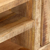 TV Cabinet 118x30x45 cm Solid Mango Wood - Rear View