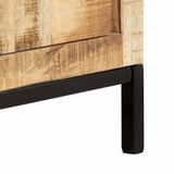 TV Cabinet 118x30x45 cm Solid Mango Wood - Close-Up Angle