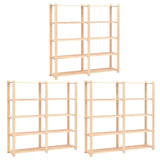 5-Tier Storage Racks 3 pcs 170x38x170 cm Solid Wood Pine 500 kg