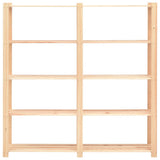 5-Tier Storage Racks 5 pcs 170x38x170 cm Solid Wood Pine 500 kg