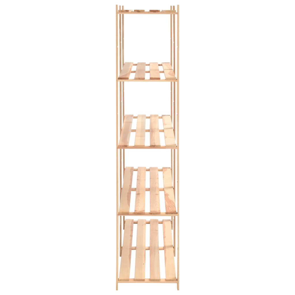5-Tier Storage Racks 5 pcs 170x38x170 cm Solid Wood Pine 500 kg