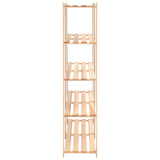 5-Tier Storage Racks 5 pcs 170x38x170 cm Solid Wood Pine 500 kg - 45-Degree Angle