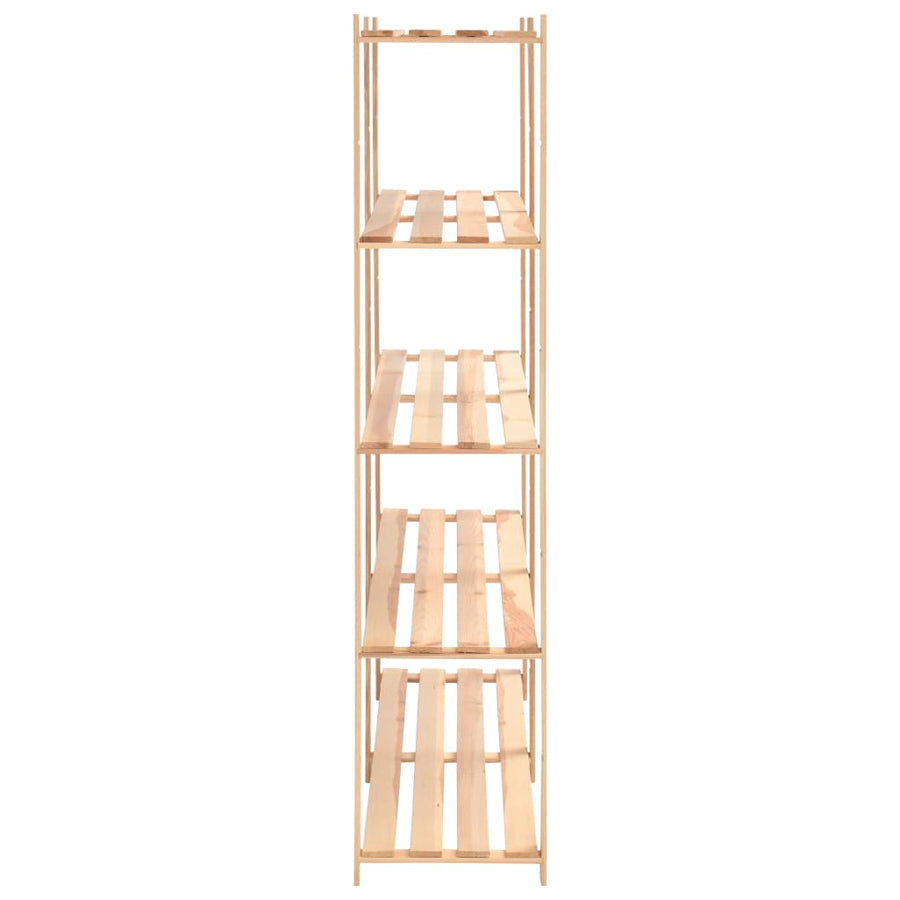 5-Tier Storage Racks 5 pcs 170x38x170 cm Solid Pinewood 500 kg