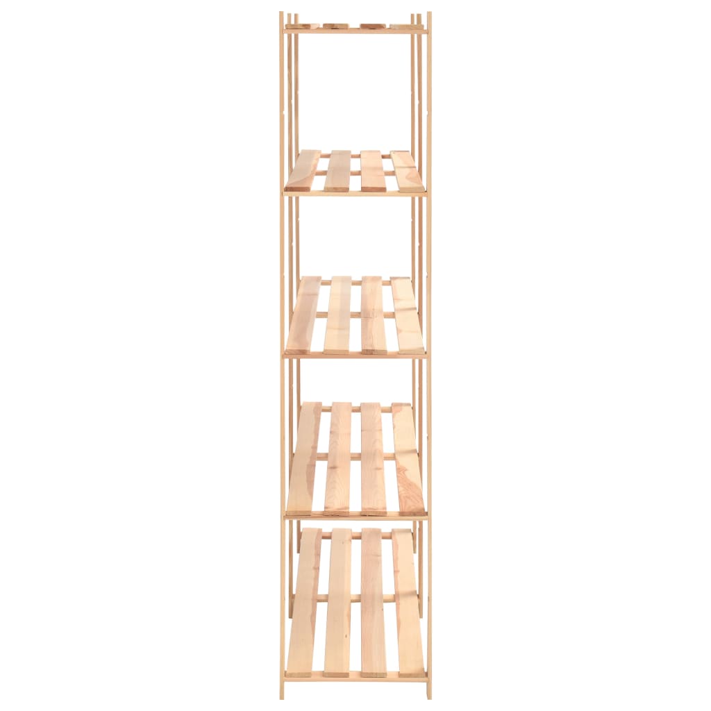 5-Tier Storage Racks 10 pcs 170x38x170 cm Solid Wood Pine 500 kg