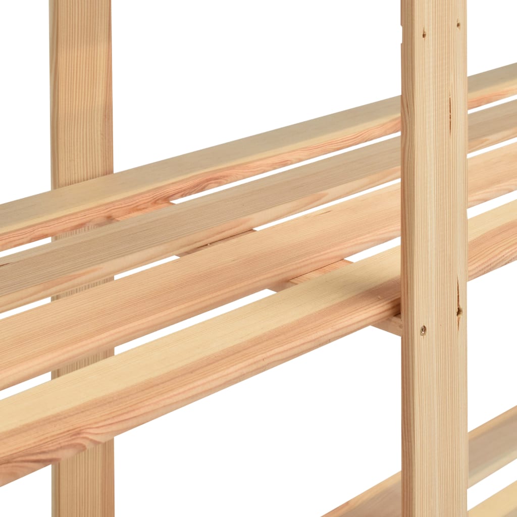 5-Tier Storage Racks 10 pcs 170x38x170 cm Solid Wood Pine 500 kg