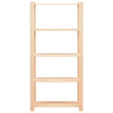 5-Tier Storage Racks 5 pcs 80x38x170 cm Solid Wood Pine 250 kg