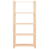 5-Tier Storage Racks 5 pcs 80x38x170 cm Solid Wood Pine 250 kg - Top-Down View