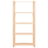 5-Tier Storage Racks 10 pcs 80x38x170 cm Solid Wood Pine 250 kg