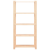 5-Tier Storage Racks 10 pcs 80x38x170 cm Solid Wood Pine 250 kg - Top-Down View