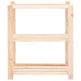 3-Tier Storage Racks 3 pcs 80x38x90 cm Solid Wood Pine 150 kg - Top-Down View