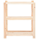 3-Tier Storage Racks 5 pcs 80x38x90 cm Solid Wood Pine 150 kg