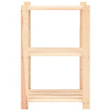 3-Tier Storage Racks 2 pcs 60x38x90 cm Solid Wood Pine 150 kg - Top-Down View