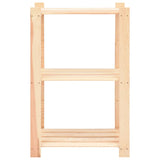 3-Tier Storage Racks 3 pcs 60x38x90 cm Solid Wood Pine 150 kg - Top-Down View