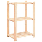 3-Tier Storage Racks 5 pcs 60x38x90 cm Solid Pinewood 150 kg