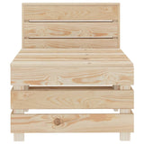 Garden Pallet Sofa Wood - Front View