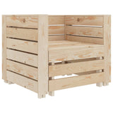 2 Piece Garden Pallet Lounge Set Wood - Side View