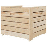 2 Piece Garden Pallet Lounge Set Wood - 45-Degree Angle