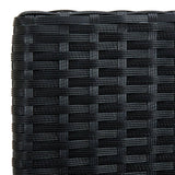 4 Piece Garden Lounge Set with Cushions Poly Rattan Black