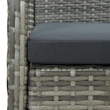 Garden Chair with Cushion Poly Rattan Grey