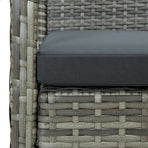 Garden Chair with Cushion Poly Rattan Grey