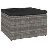 3 Piece Garden Lounge Set with Cushions Poly Rattan Grey