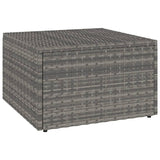 3 Piece Garden Lounge Set with Cushions Poly Rattan Grey - Low Angle