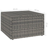 3 Piece Garden Lounge Set with Cushions Poly Rattan Grey - Extra Image