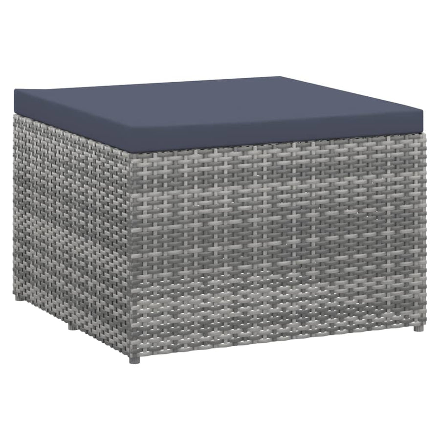 4 Piece Garden Lounge Set Poly Rattan Grey and Anthracite