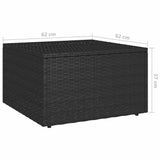 4 Piece Garden Lounge Set with Cushions Poly Rattan Black