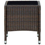 Garden Table Brown 40x40x45 cm Poly Rattan