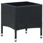Garden Table Black 40x40x45 cm Poly Rattan