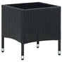 Garden Table Black 40x40x45 cm Poly Rattan
