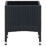 Garden Table Black 40x40x45 cm Poly Rattan