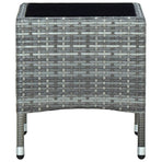 Garden Table Grey 40x40x45 cm Poly Rattan