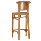 Bar Stool Solid Teak Wood - Top-Down View