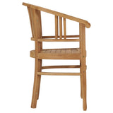 Garden Chairs 2 pcs Solid Teak Wood - Top-Down View