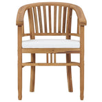 Garden Chairs with Cushions 2 pcs Solid Teak Wood