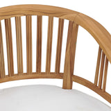 Garden Chairs with Cushions 2 pcs Solid Teak Wood - Close-Up Angle