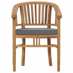 Garden Chairs with Cushions 2 pcs Solid Teak Wood