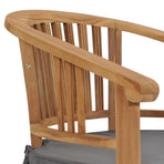 Garden Chairs with Cushions 2 pcs Solid Teak Wood