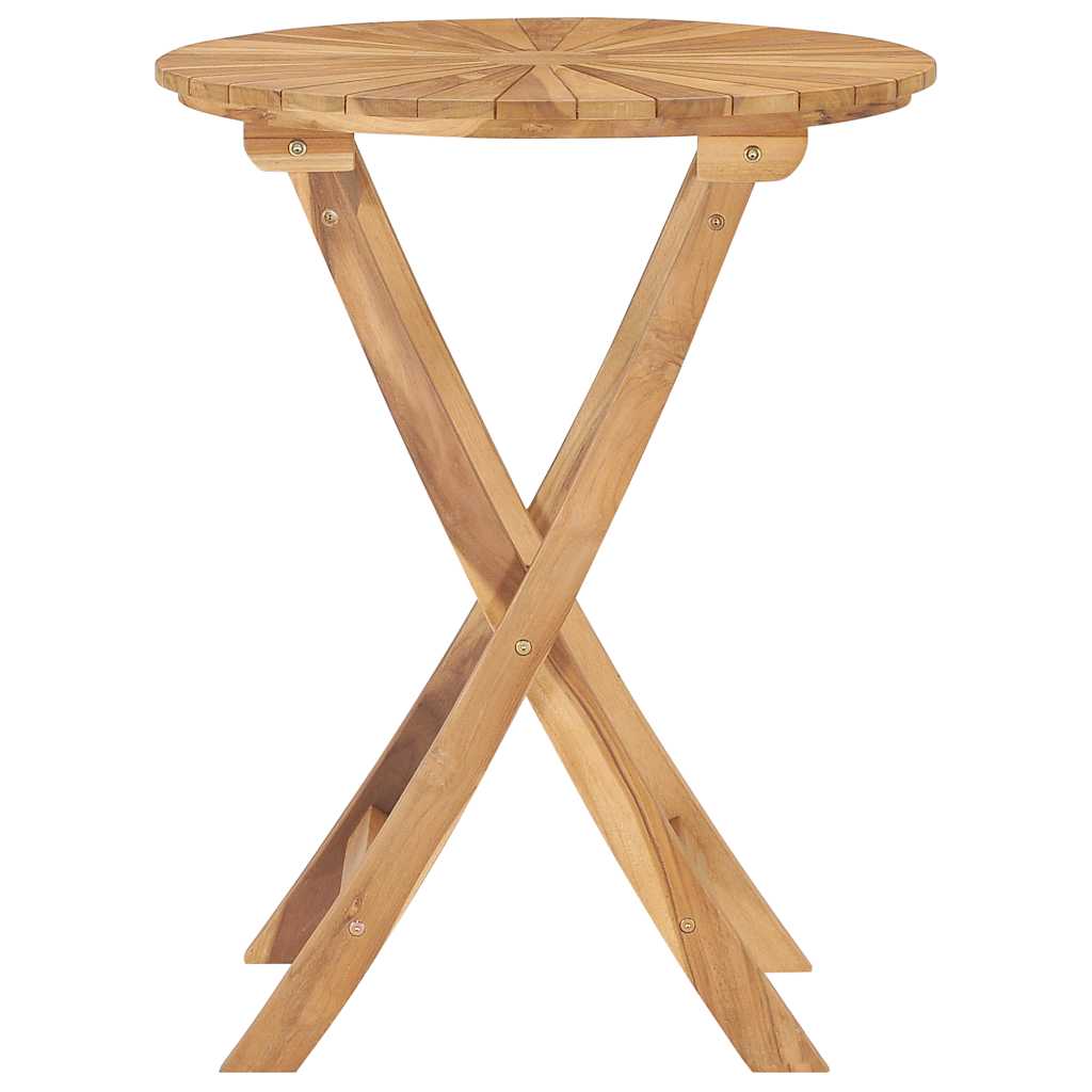 Folding Garden Table ? 60 cm Solid Teak Wood