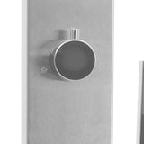 Outdoor Shower with Tray WPC Stainless Steel - Close-Up Angle